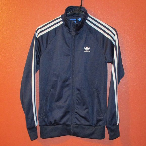 adidas Other - Adidas Youth Large Blue White Full Zip Athletic Jacket